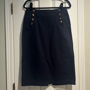 Ralph Lauren, Lauren Jeans Co. Navy Cotton Pencil Skirt Women’s Size 8